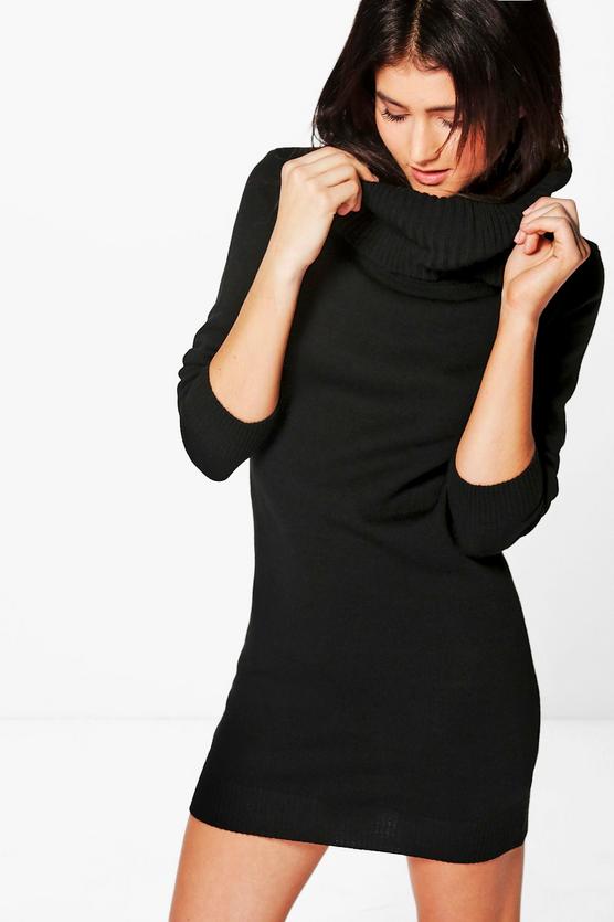 Lucy Cowl Neck Jumper Dress